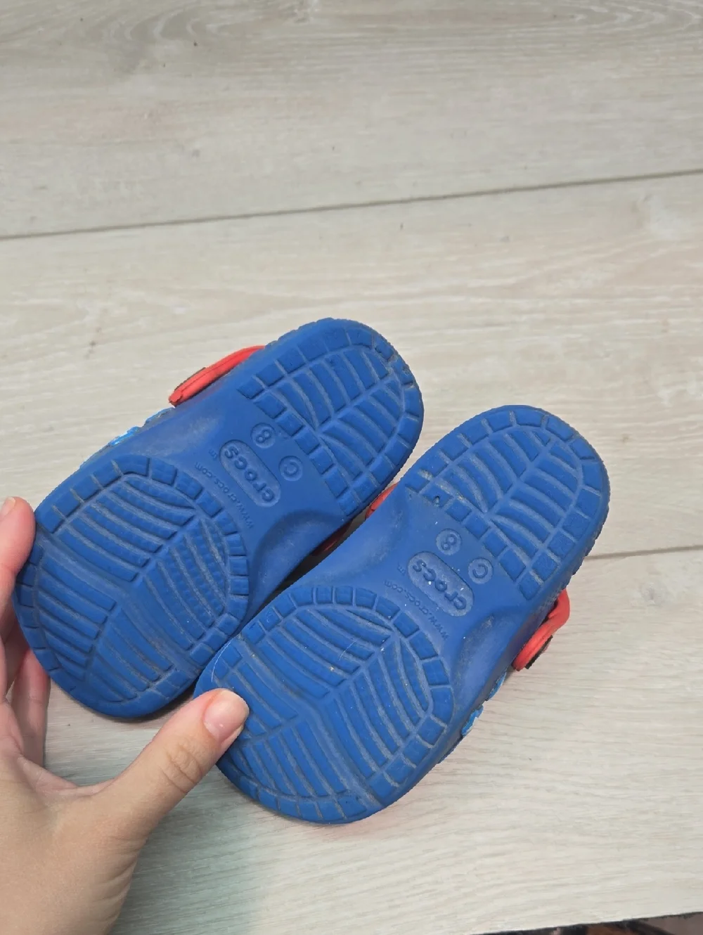 Crocs Kids Boys Paw Patrol Blue&Red Clog Sandals Summer Outdoor Sz C8